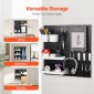 Κιτ συνδυασμού VEVOR Pegboard, 11" x 11" Plastic Pegboard, 4 πάνελ, Κιτ οργάνωσης τοίχου με μανταλάκια με αξεσουάρ, για αποθήκευση εργαλείων γκαράζ Κουζίνα Σαλόνι Craft Room Γραφείο Μπάνιο Σπίτι, Μαύρο