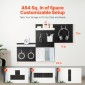 Κιτ συνδυασμού VEVOR Pegboard, 11" x 11" Plastic Pegboard, 4 πάνελ, Κιτ οργάνωσης τοίχου με μανταλάκια με αξεσουάρ, για αποθήκευση εργαλείων γκαράζ Κουζίνα Σαλόνι Craft Room Γραφείο Μπάνιο Σπίτι, Μαύρο