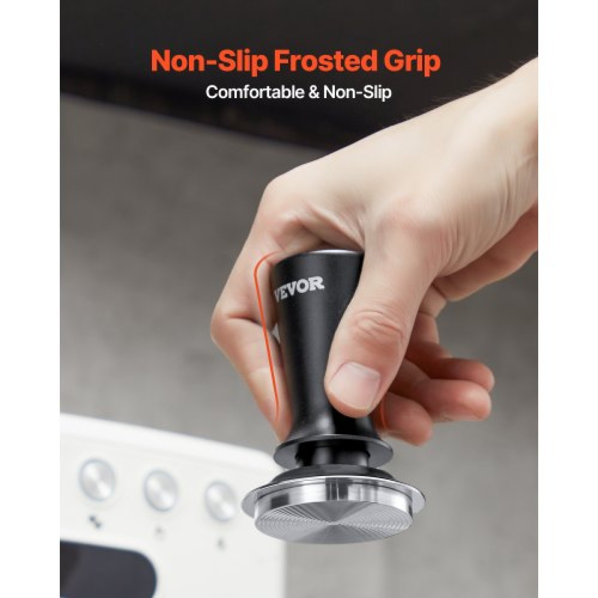 VEVOR Espresso Tamper 53mm, Spring Loaded Coffee Tamper, 30 lbs Tamper Tool Espresso, Ανοξείδωτο Tamper με αντιολισθητική λαβή