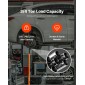 Βάση στήριξης VEVOR Underhoist, Χωρητικότητα 3/4 τόνους κάτω από βάση ανύψωσης, ανύψωση από 38,4 έως 75,4 ίντσες, λαβή περιστροφής με έδραση, βίδα με σπείρωμα που κλειδώνει, δύο τροχοί, εξαρτήματα οχήματος υποστήριξης