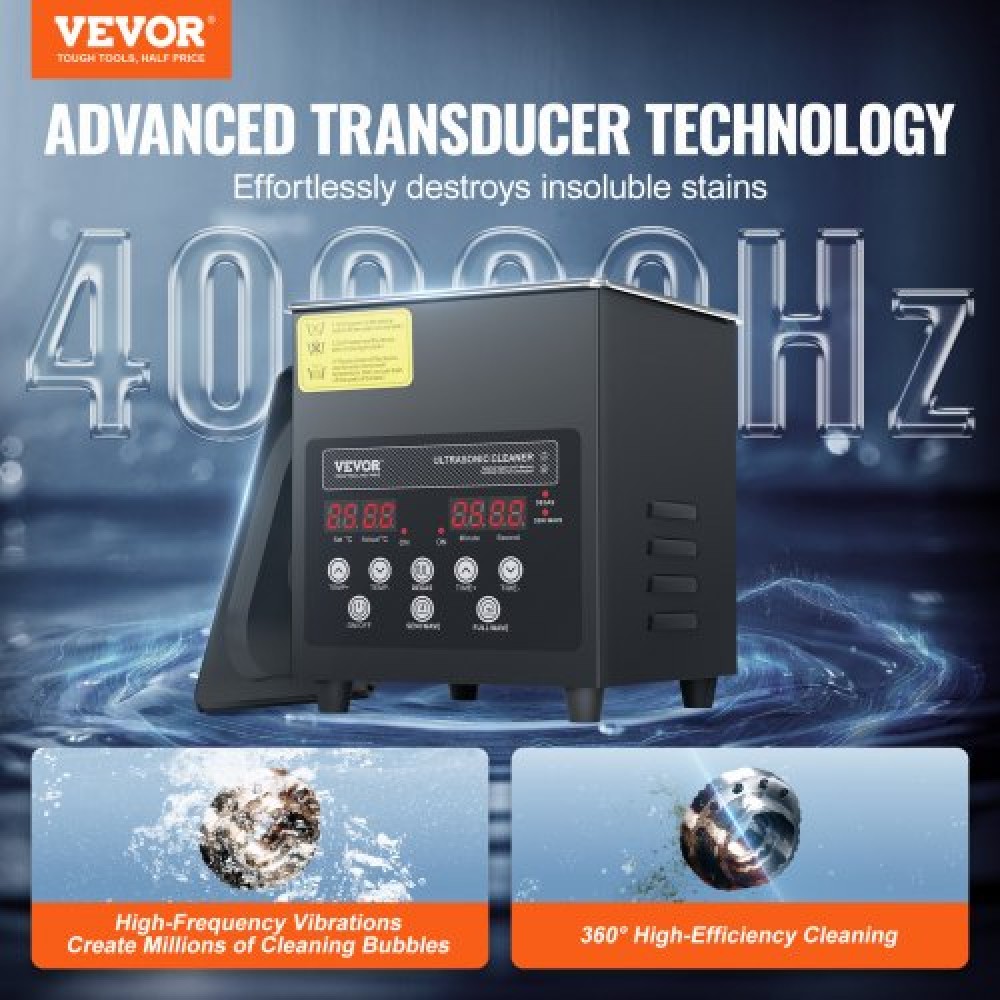 2L Ultra Sonic Cleaner Cleaning Machine with Basket Heater and Timer 60W