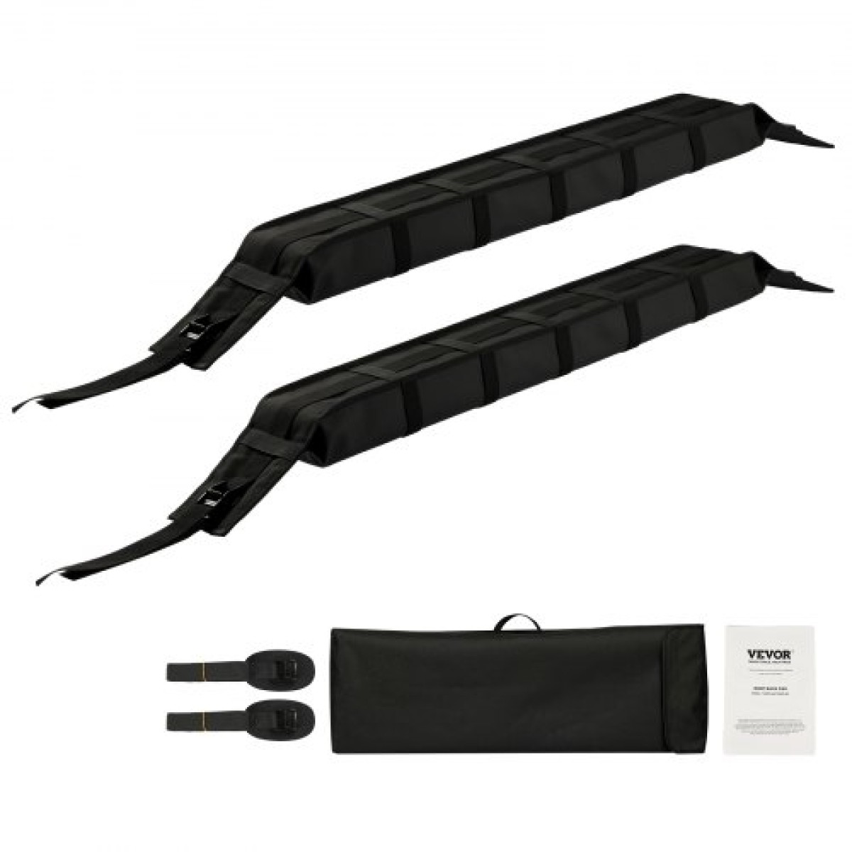 VEVOR Soft Roof Rack Pads, Universal Car Roof Rack Pad, 176LBS Load Capacity Bargage Kayak Carrier με 2 ιμάντες δεσίματος και φορητή τσάντα αποθήκευσης για SUP Canoe Snowboard Paddle Board