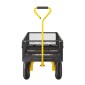VEVOR 900 Lbs Heavy Duty Steel Garden Cart, Garden Wagon Cart on Wheels, Outdoor Metal Yard Utility Wagon Cart με ελαστικά 10" και αφαιρούμενες πλευρές από διχτυωτό πλέγμα (Μετατροπή σε επίπεδη επιφάνεια) και περιστρεφόμενη λαβή 180°