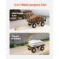 VEVOR 900 Lbs Heavy Duty Steel Garden Cart, Garden Wagon Cart on Wheels, Outdoor Metal Yard Utility Wagon Cart με ελαστικά 10" και αφαιρούμενες πλευρές από διχτυωτό πλέγμα (Μετατροπή σε επίπεδη επιφάνεια) και περιστρεφόμενη λαβή 180°