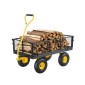 VEVOR 900 Lbs Heavy Duty Steel Garden Cart, Garden Wagon Cart on Wheels, Outdoor Metal Yard Utility Wagon Cart με ελαστικά 10" και αφαιρούμενες πλευρές από διχτυωτό πλέγμα (Μετατροπή σε επίπεδη επιφάνεια) και περιστρεφόμενη λαβή 180°