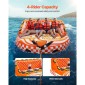 VEVOR Towable Tube for Boating, 1-4 Riders Inflatable Boat Tubes and Towables, 680lbs Water Sport Towable Tube for Boat to Rall - με πλήρες νάιλον κάλυμμα, 22 λαβές λαβής, διπλά σημεία ρυμούλκησης & βαλβίδα ασφαλείας