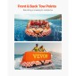 VEVOR Towable Tube for Boating, 1-4 Riders Inflatable Boat Tubes and Towables, 680lbs Water Sport Towable Tube for Boat to Rall - με πλήρες νάιλον κάλυμμα, 22 λαβές λαβής, διπλά σημεία ρυμούλκησης & βαλβίδα ασφαλείας