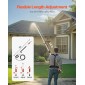 Τηλεσκοπική ράβδος πλύσης πίεσης VEVOR, 24 ft, 4000 psi, Τηλεσκοπική ράβδος ψεκασμού με ράβδους επέκτασης ηλεκτρικού πλυσίματος, Καθαριστικό υδρορροών, περιστρεφόμενος σύνδεσμος, 7 ακροφύσια ψεκασμού και ρυθμιζόμενη πλεξούδα στήριξης