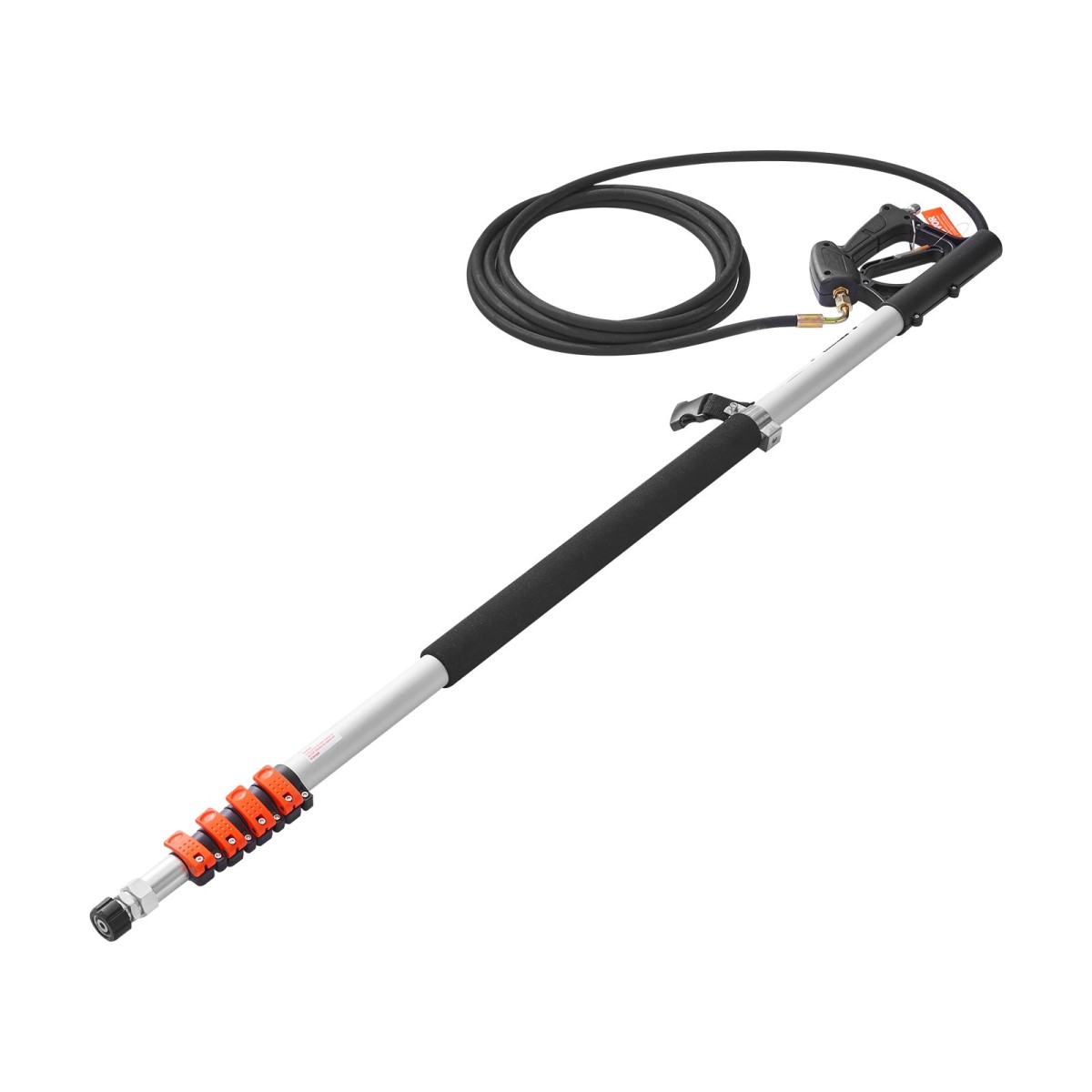 Τηλεσκοπική ράβδος πλύσης πίεσης VEVOR, 24 ft, 4000 psi, Τηλεσκοπική ράβδος ψεκασμού με ράβδους επέκτασης ηλεκτρικού πλυσίματος, Καθαριστικό υδρορροών, περιστρεφόμενος σύνδεσμος, 7 ακροφύσια ψεκασμού και ρυθμιζόμενη πλεξούδα στήριξης