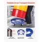 VEVOR 55 γαλόνι Drum Dolly, χωρητικότητα 2000 lbs, Dolly βαρέως τύπου με σταυρωτά στηρίγματα και 4 περιστρεφόμενους τροχούς τροχού, κουκλάκια χειρός φορτηγού χωρίς ανατροπή για χειρισμό τυμπάνων αποθήκης, μπλε