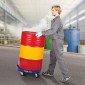 VEVOR 55 γαλόνι Drum Dolly, χωρητικότητα 2000 lbs, Dolly βαρέως τύπου με σταυρωτά στηρίγματα και 4 περιστρεφόμενους τροχούς τροχού, κουκλάκια χειρός φορτηγού χωρίς ανατροπή για χειρισμό τυμπάνων αποθήκης, μπλε
