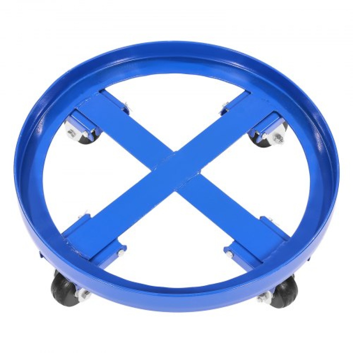 VEVOR 55 γαλόνι Drum Dolly, χωρητικότητα 2000 lbs, Dolly βαρέως τύπου με σταυρωτά στηρίγματα και 4 περιστρεφόμενους τροχούς τροχού, κουκλάκια χειρός φορτηγού χωρίς ανατροπή για χειρισμό τυμπάνων αποθήκης, μπλε