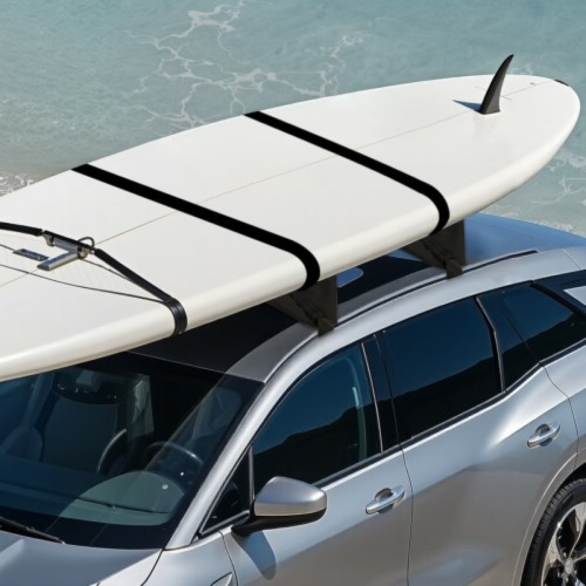 Φουσκωτές μαλακές ράβδους οροφής VEVOR, Universal rack rack οροφής αυτοκινήτου 37,6 ιντσών, 88LBS φόρτωσης αποσκευών με 2 ιμάντες και σχοινιά, αντλία αέρα χειρός, τσάντα αποθήκευσης για κανό, σανίδες του σερφ