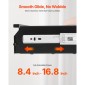 VEVOR 33" Ευρύ συρτάρι κάτω από το γραφείο, συρταρωτό εξάρτημα, Εξάρτημα συρταριού τοποθετημένο κάτω από το γραφείο, κρυφή διάταξη αποθήκευσης επιφάνειας εργασίας, συρτάρι μολυβιών κάτω από το τραπέζι για γραφείο Σταθμός εργασίας για το σπίτι, 33x9x4