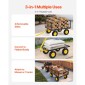 VEVOR 1400 Lbs Steel Garden Cart, Heavy Duty Pullable Garden Wagon Yard Cart, 2 in 1 Outdoor Metal Utility Wagon Yard Trailer με ελαστικά παντός εδάφους 13", αφαιρούμενες πλευρές πλέγματος και περιστρεφόμενη λαβή 180°