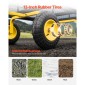 VEVOR 1400 Lbs Steel Garden Cart, Heavy Duty Pullable Garden Wagon Yard Cart, 2 in 1 Outdoor Metal Utility Wagon Yard Trailer με ελαστικά παντός εδάφους 13", αφαιρούμενες πλευρές πλέγματος και περιστρεφόμενη λαβή 180°