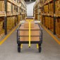 VEVOR 1400 Lbs Steel Garden Cart, Heavy Duty Pullable Garden Wagon Yard Cart, 2 in 1 Outdoor Metal Utility Wagon Yard Trailer με ελαστικά παντός εδάφους 13", αφαιρούμενες πλευρές πλέγματος και περιστρεφόμενη λαβή 180°