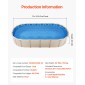 VEVOR 12 x 24 ft οβάλ επένδυση πισίνας, στιλ επικάλυψης πάνω από το έδαφος, ύψος τοίχου 48 έως 54 ίντσες, ανθεκτική επένδυση πισίνας, βινύλιο τυπικού διαμετρήματος, για πισίνες με ατσάλι πάνω από το έδαφος