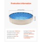 VEVOR 21-ft Round Above Pool Liner, Unibead Pool Liners, Standard Gauge, Ύψος τοίχου 52 ιντσών, Σχεδιασμένο για πισίνες με ατσάλι πάνω από το έδαφος