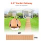 VEVOR Wooden Garden Pathway, 8 ft L x 17 in W, Αντιολισθητικός ίσιος διάδρομος κήπου, Roll Out Cedar Outdoor Walkway Path με σύνδεση με συρματόσχοινο, Διακοσμητικό πλακόστρωτο κήπου για γαμήλιο πάρτι στην πίσω αυλή