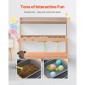 VEVOR Mud Kitchen για Παιδιά, Ξύλινο Σετ Κουζίνας Παιχνιδιών με Αξεσουάρ, Υπαίθριο Σετ Παιχνιδιού, Υπαίθρια Κουζίνα Pretend Play για Αγόρια και Κορίτσια, Μικρό Παιχνίδι Κουζίνα με εστίες και νεροχύτη
