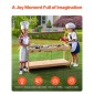 VEVOR Mud Kitchen για Παιδιά, Ξύλινο Σετ Κουζίνας Παιχνιδιών με Αξεσουάρ, Υπαίθριο Σετ Παιχνιδιού, Υπαίθρια Κουζίνα Pretend Play για Αγόρια και Κορίτσια, Μικρό Παιχνίδι Κουζίνα με εστίες και νεροχύτη