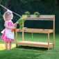 VEVOR Mud Kitchen για Παιδιά, Ξύλινο Σετ Κουζίνας Παιχνιδιών με Αξεσουάρ, Υπαίθριο Σετ Παιχνιδιού, Υπαίθρια Κουζίνα Pretend Play για Αγόρια και Κορίτσια, Μικρό Παιχνίδι Κουζίνα με εστίες και νεροχύτη