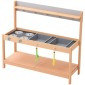 VEVOR Mud Kitchen για Παιδιά, Ξύλινο Σετ Κουζίνας Παιχνιδιών με Αξεσουάρ, Υπαίθριο Σετ Παιχνιδιού, Υπαίθρια Κουζίνα Pretend Play για Αγόρια και Κορίτσια, Μικρό Παιχνίδι Κουζίνα με εστίες και νεροχύτη