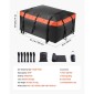 Τσάντα μεταφοράς φορτίου VEVOR Car Rooftop Cargo, 20 Cubic Feet Roof Cargo Carrier, Heavy Duty 840D PVC 100% αδιάβροχη τσάντα αποσκευών οροφής αυτοκινήτου για όλα τα οχήματα με/χωρίς ράφι- με κλειδαριά, αντιολισθητικό χαλάκι, γάντζος 6 θυρών