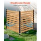 VEVOR Wood Privacy Fence, 38" W x 42" L, Οθόνη φράχτη κλιματιστικού με 2 πάνελ, περίβλημα εξοπλισμού πισίνας με μεταλλικούς πασσάλους, εύκολη εγκατάσταση DIY, Κάδος απορριμμάτων εξωτερικού χώρου για διακόσμηση κήπου