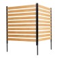 VEVOR Wood Privacy Fence, 38" W x 42" L, Οθόνη φράχτη κλιματιστικού με 2 πάνελ, περίβλημα εξοπλισμού πισίνας με μεταλλικούς πασσάλους, εύκολη εγκατάσταση DIY, Κάδος απορριμμάτων εξωτερικού χώρου για διακόσμηση κήπου