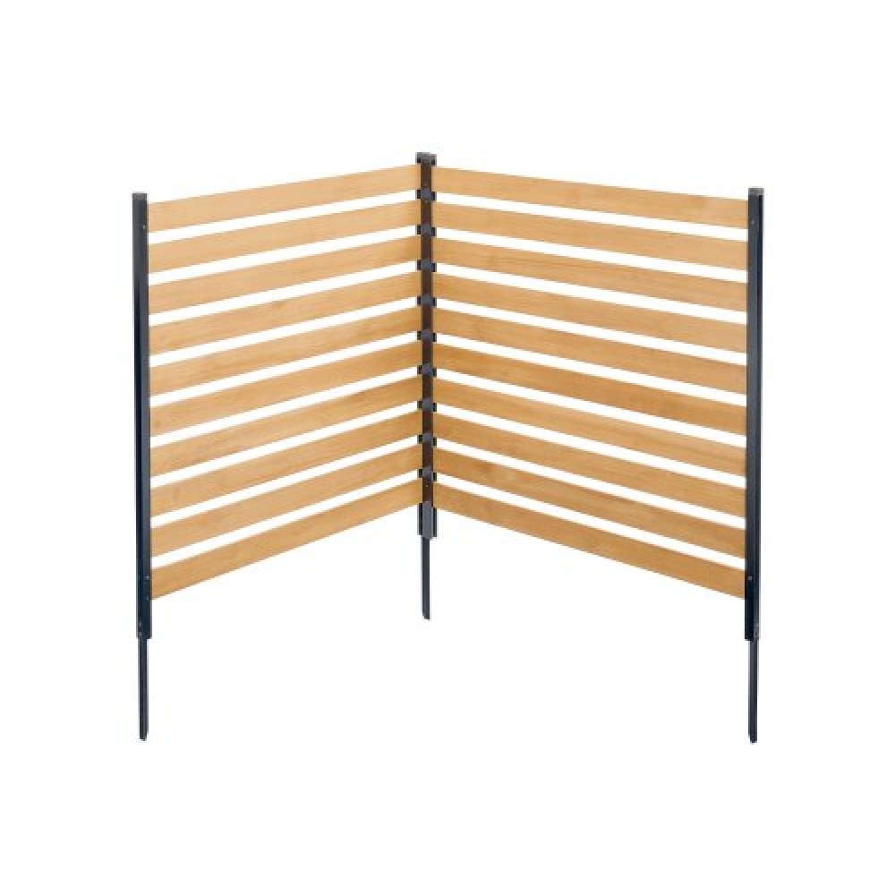 VEVOR Wood Privacy Fence, 38" W x 42" L, Οθόνη φράχτη κλιματιστικού με 2 πάνελ, περίβλημα εξοπλισμού πισίνας με μεταλλικούς πασσάλους, εύκολη εγκατάσταση DIY, Κάδος απορριμμάτων εξωτερικού χώρου για διακόσμηση κήπου