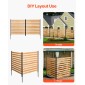 VEVOR Wood Privacy Fence, 38" W x 42" L, Οθόνη φράχτη κλιματιστικού με 2 πάνελ, περίβλημα εξοπλισμού πισίνας με μεταλλικούς πασσάλους, εύκολη εγκατάσταση DIY, Κάδος απορριμμάτων εξωτερικού χώρου για διακόσμηση κήπου