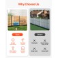 VEVOR Wood Privacy Fence, 38" W x 42" L, Οθόνη φράχτη κλιματιστικού με 2 πάνελ, περίβλημα εξοπλισμού πισίνας με μεταλλικούς πασσάλους, εύκολη εγκατάσταση DIY, Κάδος απορριμμάτων εξωτερικού χώρου για διακόσμηση κήπου