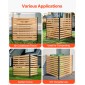VEVOR Wood Privacy Fence, 38" W x 42" L, Οθόνη φράχτη κλιματιστικού με 2 πάνελ, περίβλημα εξοπλισμού πισίνας με μεταλλικούς πασσάλους, εύκολη εγκατάσταση DIY, Κάδος απορριμμάτων εξωτερικού χώρου για διακόσμηση κήπου