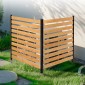 VEVOR Wood Privacy Fence, 38" W x 42" L, Οθόνη φράχτη κλιματιστικού με 2 πάνελ, περίβλημα εξοπλισμού πισίνας με μεταλλικούς πασσάλους, εύκολη εγκατάσταση DIY, Κάδος απορριμμάτων εξωτερικού χώρου για διακόσμηση κήπου
