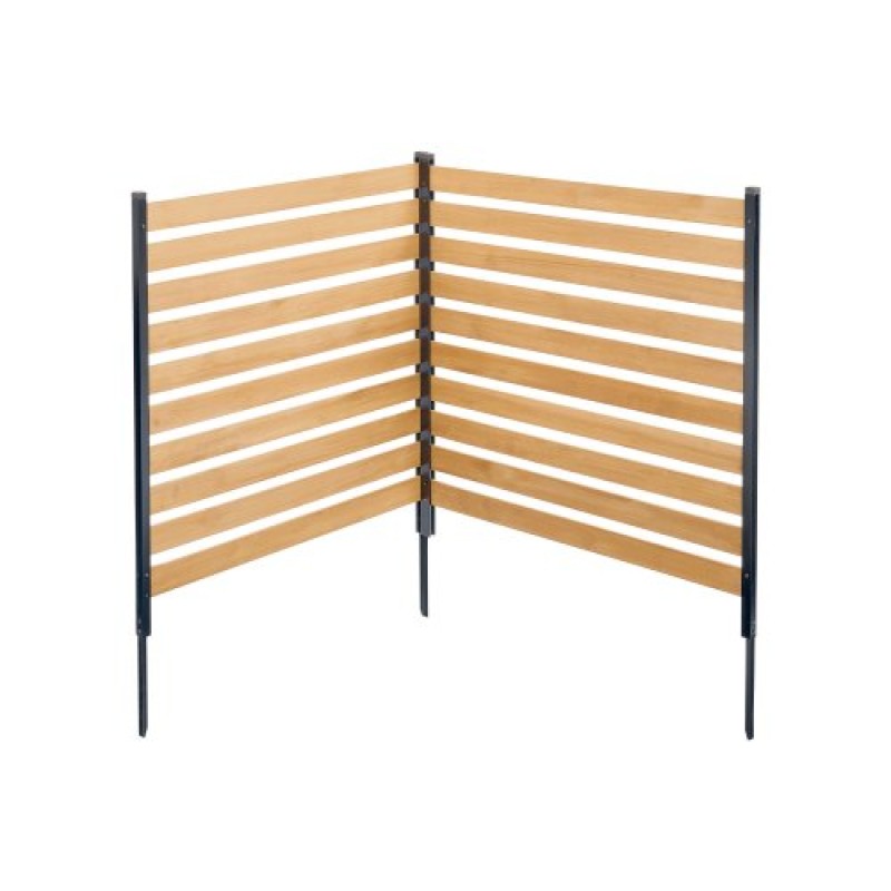 VEVOR Wood Privacy Fence, 38" W x 42" L, Οθόνη φράχτη κλιματιστικού με 2 πάνελ, περίβλημα εξοπλισμού πισίνας με μεταλλικούς πασσάλους, εύκολη εγκατάσταση DIY, Κάδος απορριμμάτων εξωτερικού χώρου για διακόσμηση κήπου