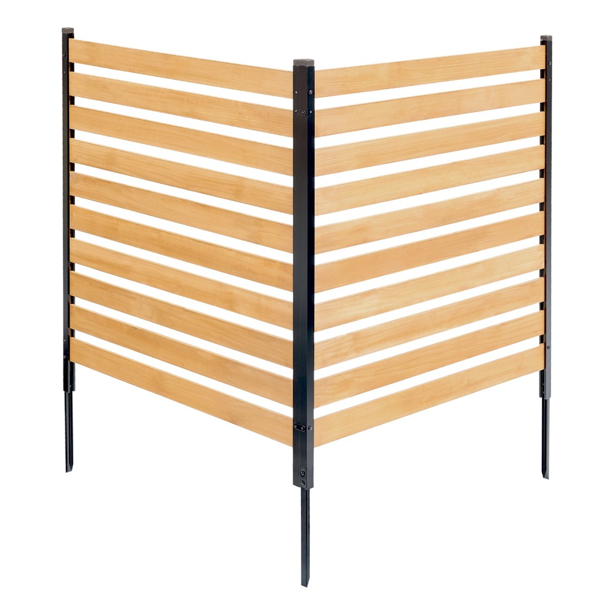 VEVOR Wood Privacy Fence, 38" W x 42" L, Οθόνη φράχτη κλιματιστικού με 2 πάνελ, περίβλημα εξοπλισμού πισίνας με μεταλλικούς πασσάλους, εύκολη εγκατάσταση DIY, Κάδος απορριμμάτων εξωτερικού χώρου για διακόσμηση κήπου