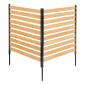 VEVOR Wood Privacy Fence, 38" W x 42" L, Οθόνη φράχτη κλιματιστικού με 2 πάνελ, περίβλημα εξοπλισμού πισίνας με μεταλλικούς πασσάλους, εύκολη εγκατάσταση DIY, Κάδος απορριμμάτων εξωτερικού χώρου για διακόσμηση κήπου