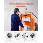 VEVOR Hydraulic Shop Press, 30 T H-Frame Pneumatic Shop Press με πλάκα πρέσας & τριγωνική στήριξη, σταθερή υδραυλική πρέσα ρυθμιζόμενη στο πάτωμα γκαράζ με ανακουφιστική βαλβίδα, κατάλληλη για κάμψη & ίσιωμα
