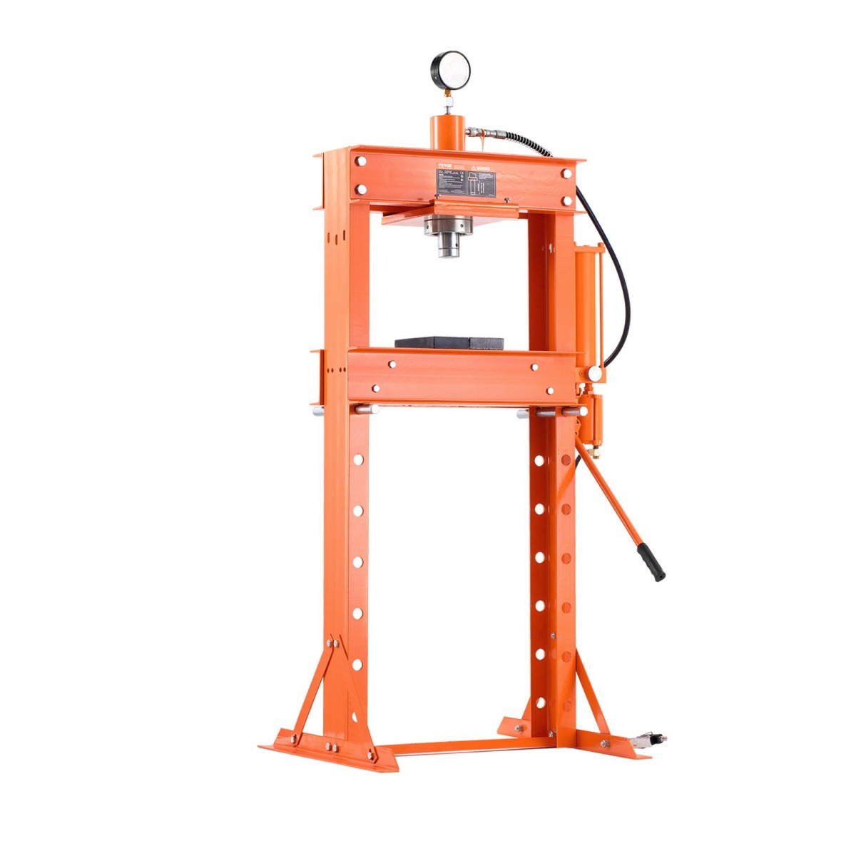 VEVOR Hydraulic Shop Press, 30 T H-Frame Pneumatic Shop Press με πλάκα πρέσας & τριγωνική στήριξη, σταθερή υδραυλική πρέσα ρυθμιζόμενη στο πάτωμα γκαράζ με ανακουφιστική βαλβίδα, κατάλληλη για κάμψη & ίσιωμα