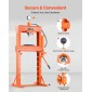 VEVOR Hydraulic Shop Press, 30 T H-Frame Pneumatic Shop Press με πλάκα πρέσας & τριγωνική στήριξη, σταθερή υδραυλική πρέσα ρυθμιζόμενη στο πάτωμα γκαράζ με ανακουφιστική βαλβίδα, κατάλληλη για κάμψη & ίσιωμα
