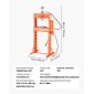 VEVOR Hydraulic Shop Press, 30 T H-Frame Pneumatic Shop Press με πλάκα πρέσας & τριγωνική στήριξη, σταθερή υδραυλική πρέσα ρυθμιζόμενη στο πάτωμα γκαράζ με ανακουφιστική βαλβίδα, κατάλληλη για κάμψη & ίσιωμα