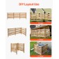 VEVOR Wood Privacy Fence, 36" W x 36" L, Οθόνη φράχτη κλιματιστικού με 3 πάνελ, περίβλημα εξοπλισμού πισίνας με μεταλλικούς πασσάλους, εύκολη εγκατάσταση DIY, Κάδος απορριμμάτων εξωτερικού χώρου για διακόσμηση κήπου