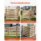 VEVOR Wood Privacy Fence, 36" W x 36" L, Οθόνη φράχτη κλιματιστικού με 3 πάνελ, περίβλημα εξοπλισμού πισίνας με μεταλλικούς πασσάλους, εύκολη εγκατάσταση DIY, Κάδος απορριμμάτων εξωτερικού χώρου για διακόσμηση κήπου