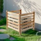 VEVOR Wood Privacy Fence, 36" W x 36" L, Οθόνη φράχτη κλιματιστικού με 3 πάνελ, περίβλημα εξοπλισμού πισίνας με μεταλλικούς πασσάλους, εύκολη εγκατάσταση DIY, Κάδος απορριμμάτων εξωτερικού χώρου για διακόσμηση κήπου