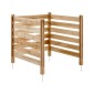 VEVOR Wood Privacy Fence, 36" W x 36" L, Οθόνη φράχτη κλιματιστικού με 3 πάνελ, περίβλημα εξοπλισμού πισίνας με μεταλλικούς πασσάλους, εύκολη εγκατάσταση DIY, Κάδος απορριμμάτων εξωτερικού χώρου για διακόσμηση κήπου