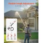 Τηλεσκοπική ράβδος πλύσης πίεσης VEVOR, 18 ft, 4000 psi, Τηλεσκοπική ράβδος ψεκασμού με ράβδους επέκτασης ηλεκτρικού πλυσίματος, Καθαριστικό υδρορροών, κεφαλή βούρτσας, 5 ακροφύσια ψεκασμού, προσαρμογέας και ρυθμιζόμενος ιμάντας στήριξης
