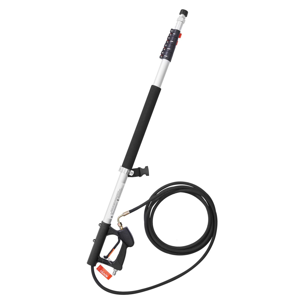 Τηλεσκοπική ράβδος πλύσης πίεσης VEVOR, 18 ft, 4000 psi, Τηλεσκοπική ράβδος ψεκασμού με ράβδους επέκτασης ηλεκτρικού πλυσίματος, Καθαριστικό υδρορροών, κεφαλή βούρτσας, 5 ακροφύσια ψεκασμού, προσαρμογέας και ρυθμιζόμενος ιμάντας στήριξης
