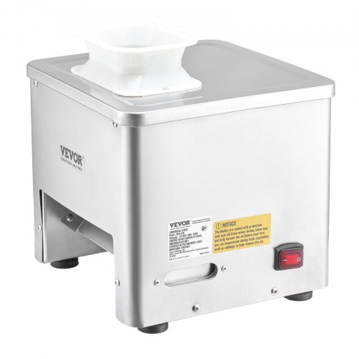 Μηχάνημα κοπής κρέατος VEVOR, Κόφτης κρέατος 550 W, Εμπορική μηχανή κοπής κρέατος 350 lb/h, ανοξείδωτος χάλυβας, πάχους 3,5 mm, Ηλεκτρικός κόφτης φαγητού για οικιακή κουζίνα, εστιατόριο, σούπερ μάρκετ